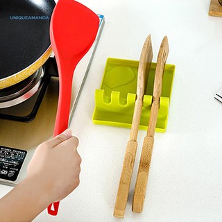 ✿UNI✿Kitchen Spatula Drain Rack Spoon Knife Pot Lid Rest Holder Tableware Organizer