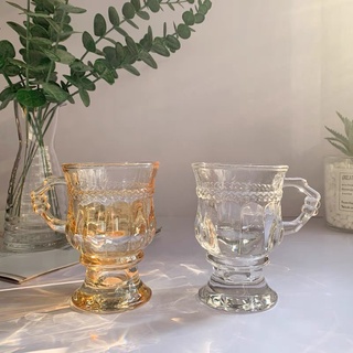 Ly thủy tinh họa tiết cổ điển Heodecor C07, cốc thủy tinh phong cách Retro sang trọng