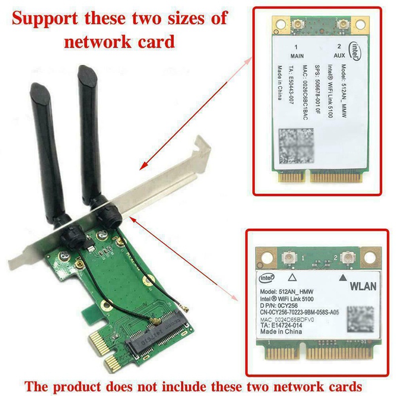 Card WiFi PCI-E Express + 2 Ăng-Ten Mở RộNg Cho PC | BigBuy360 - bigbuy360.vn