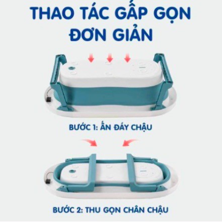 Chậu tắm cho bé  FREE SHIP Chậu tắm gấp gọn cho bé sơ sinh HANBEI