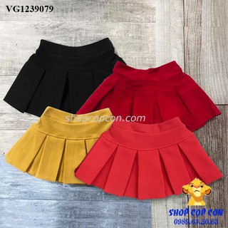 Chân váy xếp ly có quần bên trong cho bé gái từ 20-32kg