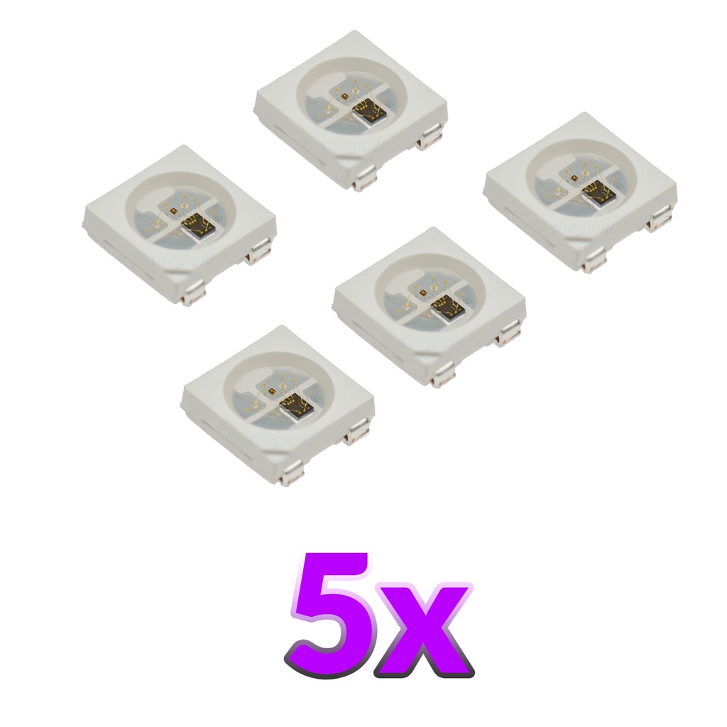 Chip LED RGB 5050 WS2812B Dán SMD Trong Suốt