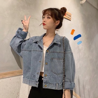 Áo khoác bò croptop