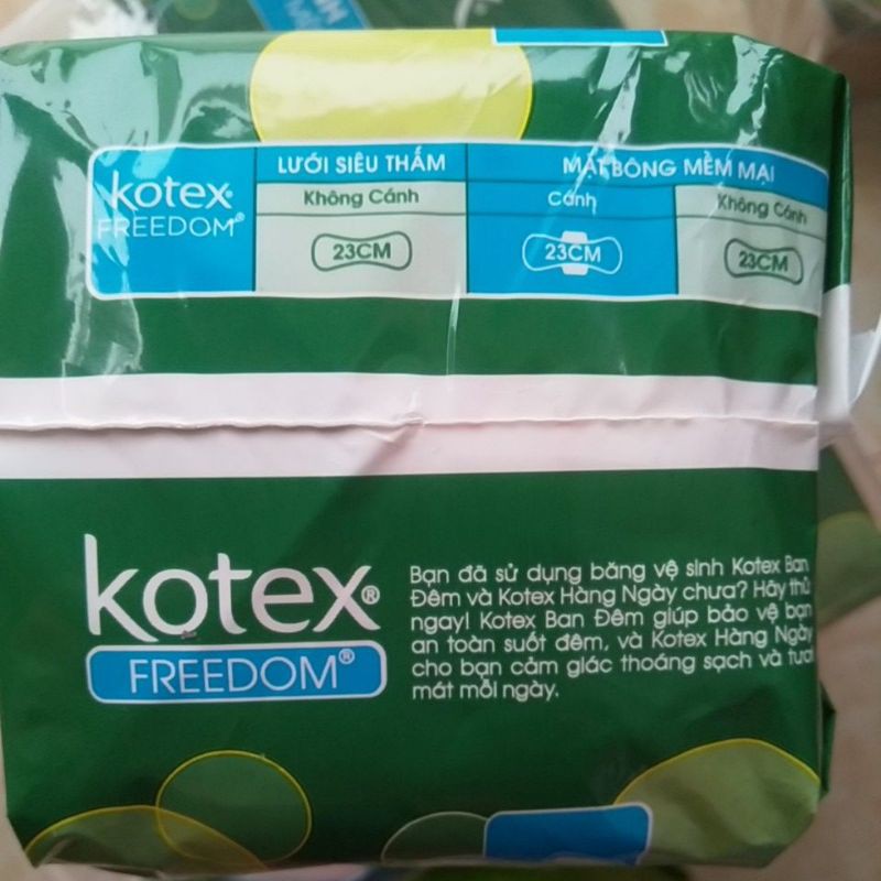 BVS Kotex Freedom siêu thấm không cánh/có cánh 8 miếng