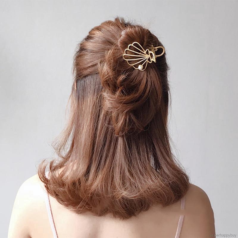 Kẹp tóc kim loại mạ vàng thời trang cho nữ