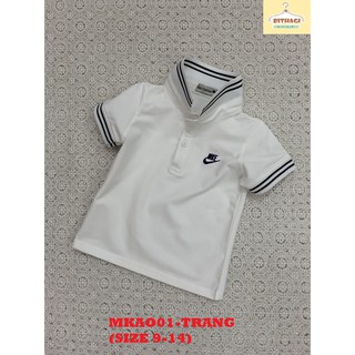 (Size 1-8) ÁO THUN CỔ TRỤ (TRẮNG)