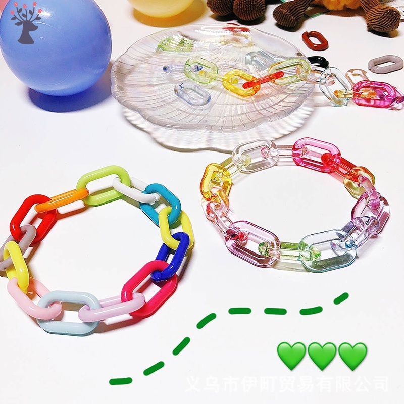 Vòng Tay Acrylic Màu Sắc Cầu Vồng Thời Trang Dành Cho Nữ