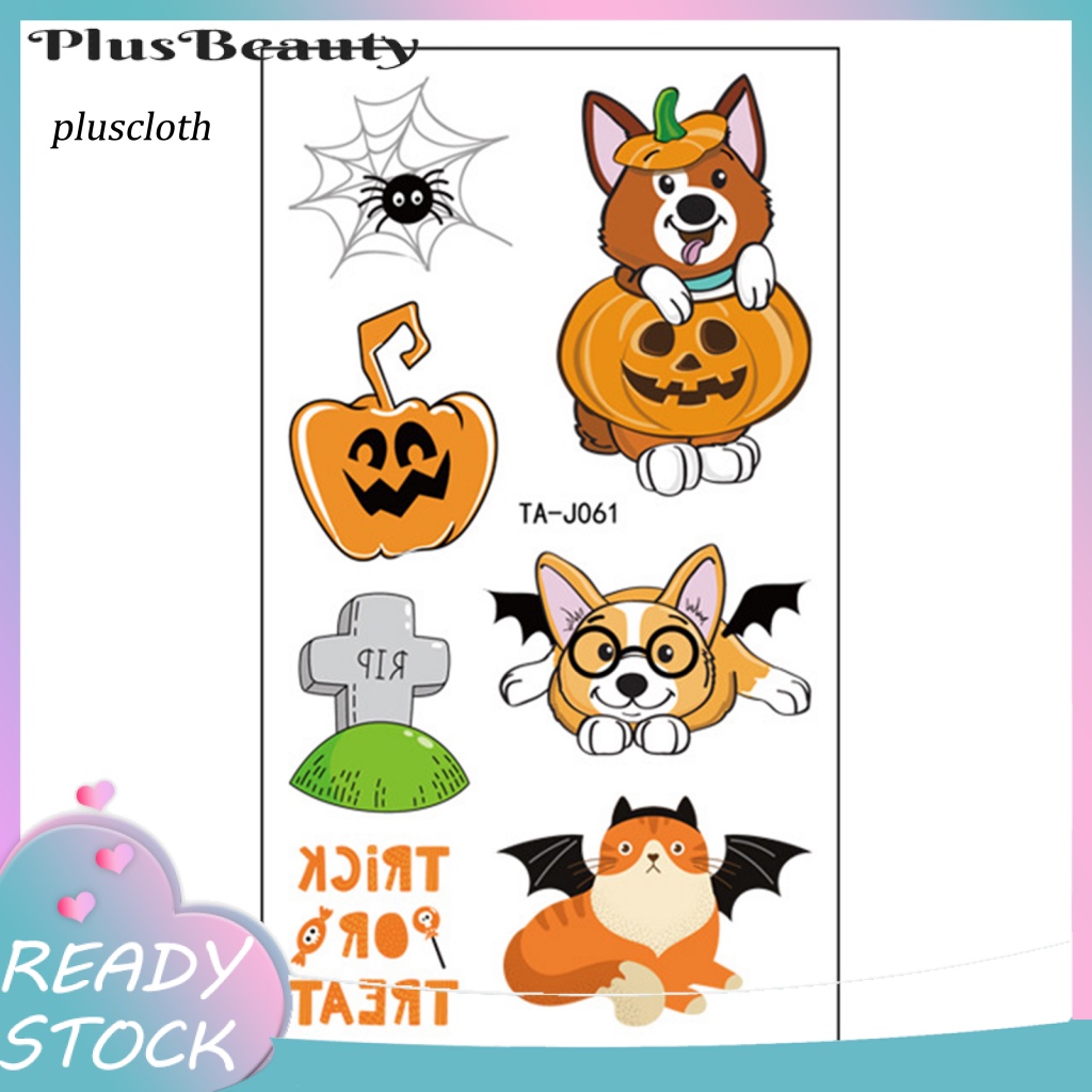Hình Xăm Dán Họa Tiết Bí Ngô Halloween Cho Bé