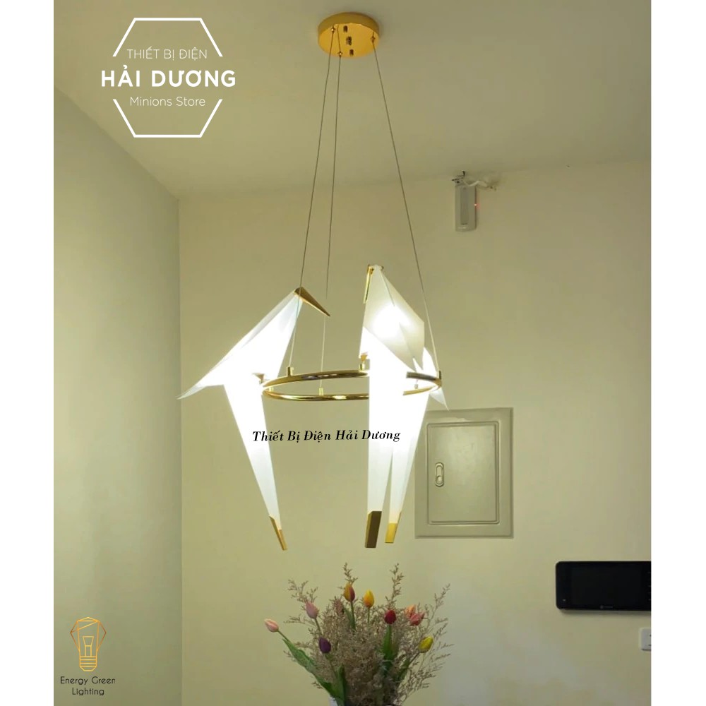 Đèn thả trang trí hiện đại hình chim cao cấp phong cách Origami ( 3 chim ) - Bảo hành 12 tháng
