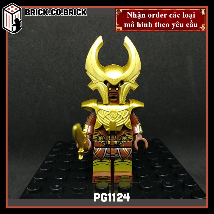 Heimdall suit mạ vàng- Đồ chơi lắp ráp minifigure và non lego - Mô hình lắp ghép sáng tạo siêu anh hùng Marvels - PG1124