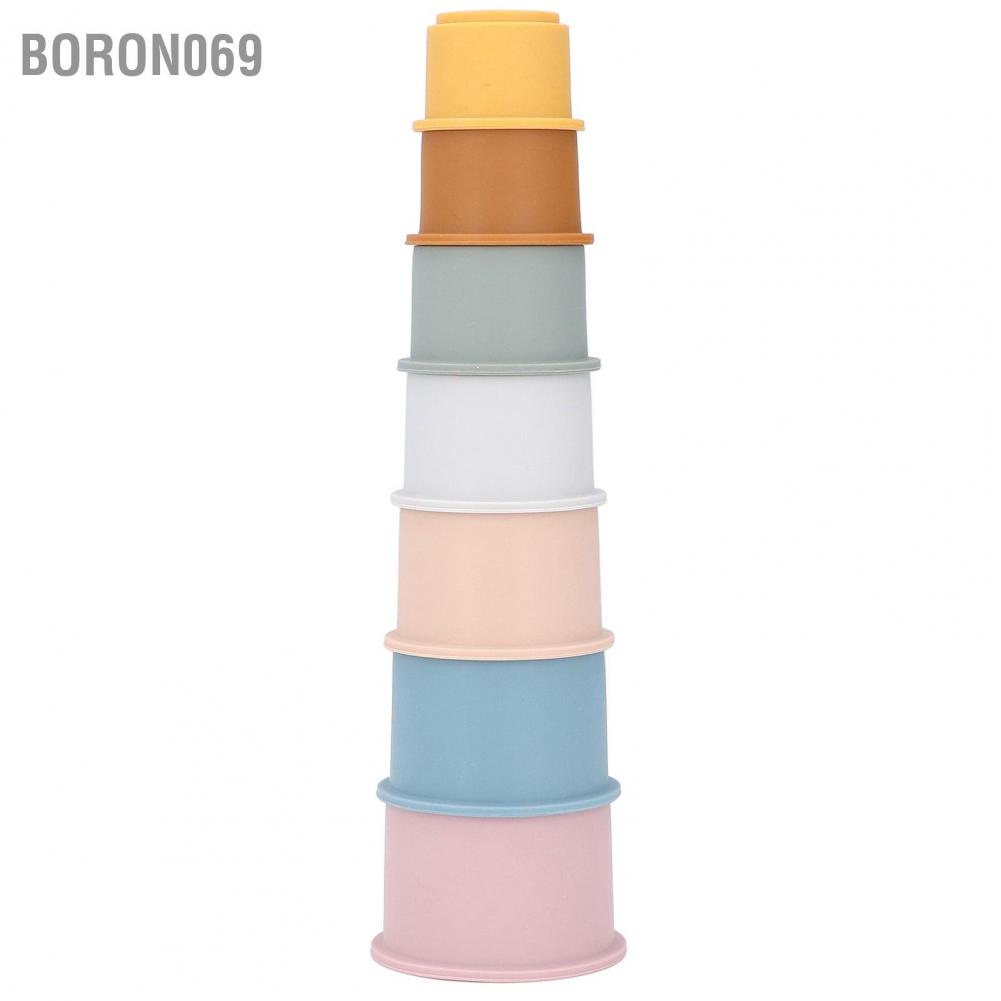 7 Chiếc Cốc Xếp Hình Động Vật Bằng Silicon Màu Cốc Đồ Chơi Cho Bé Tắm Boron069