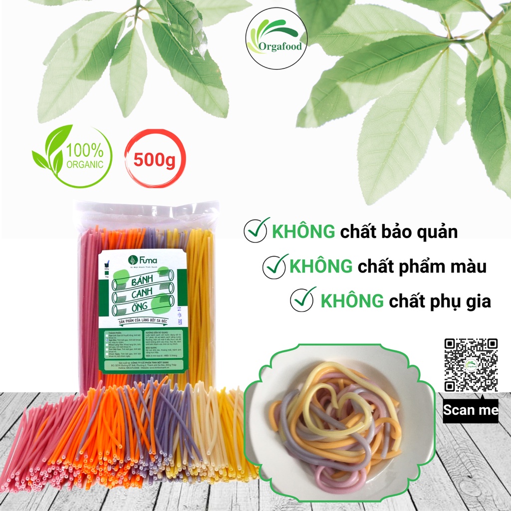 Bánh canh rau củ hữu cơ Fuma 500g, thực phẩm Eatclean cho người ăn kiêng, ăn chay, bánh canh ống rau củ ngũ sắc