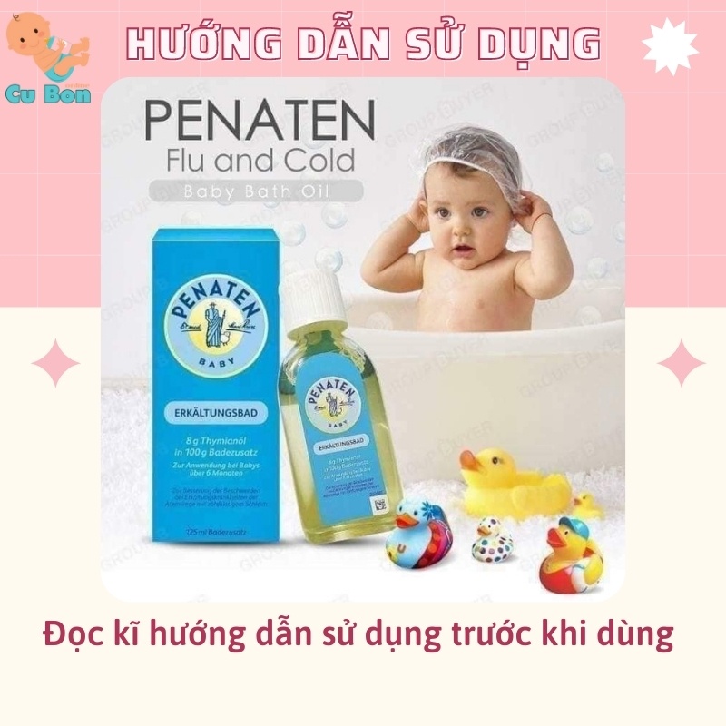 Sữa Tắm Chống Cảm PENATEN Đức 400 ml Và Tinh Dầu Tắm Chống Cảm PENATEN Đức125 ml giúp giữ ấm cho cơ thể bé khi tắm