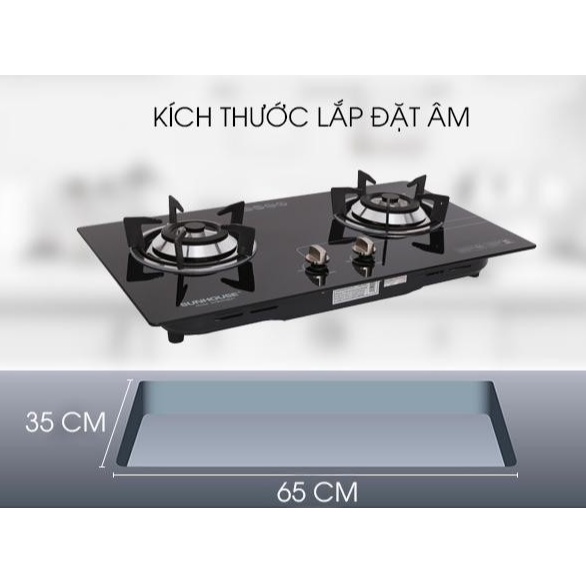 Bếp gas âm Sunhouse SHB5546MT Chính hãng trưng bày+Tặng dây gas-bếp bền tốt tiết kiệm gas