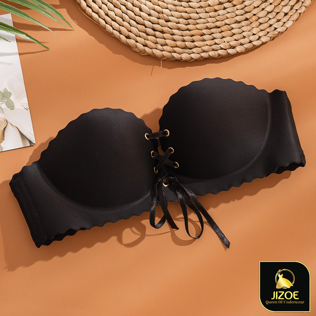 Áo ngực nữ quây su đúc bàn tay nâng ngực không gọng tạo khe cao cấp JIZOE ALT21