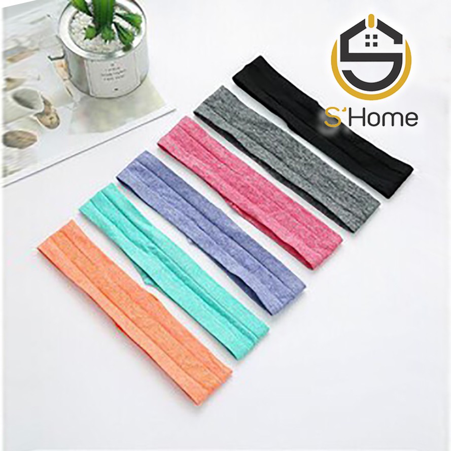 Băng Đô Thể Thao, Yoga, Leo Núi, Erobic, Gym Headband Đeo Trán Thấm Chặn Mồ Hôi Chống Trượt, Hàng Nhập Khẩu _ S'Home