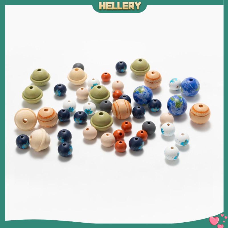 Bộ 30 Hạt Gỗ Nhiều Màu Dùng Làm Vòng Hoa Handmade DIY