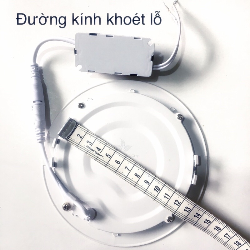 Đèn led âm trần 9w 12w 6w thạch cao tốt, đèn led trần nhà 3 màu