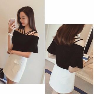SUXI Áo Thun Trễ Vai Size Lớn