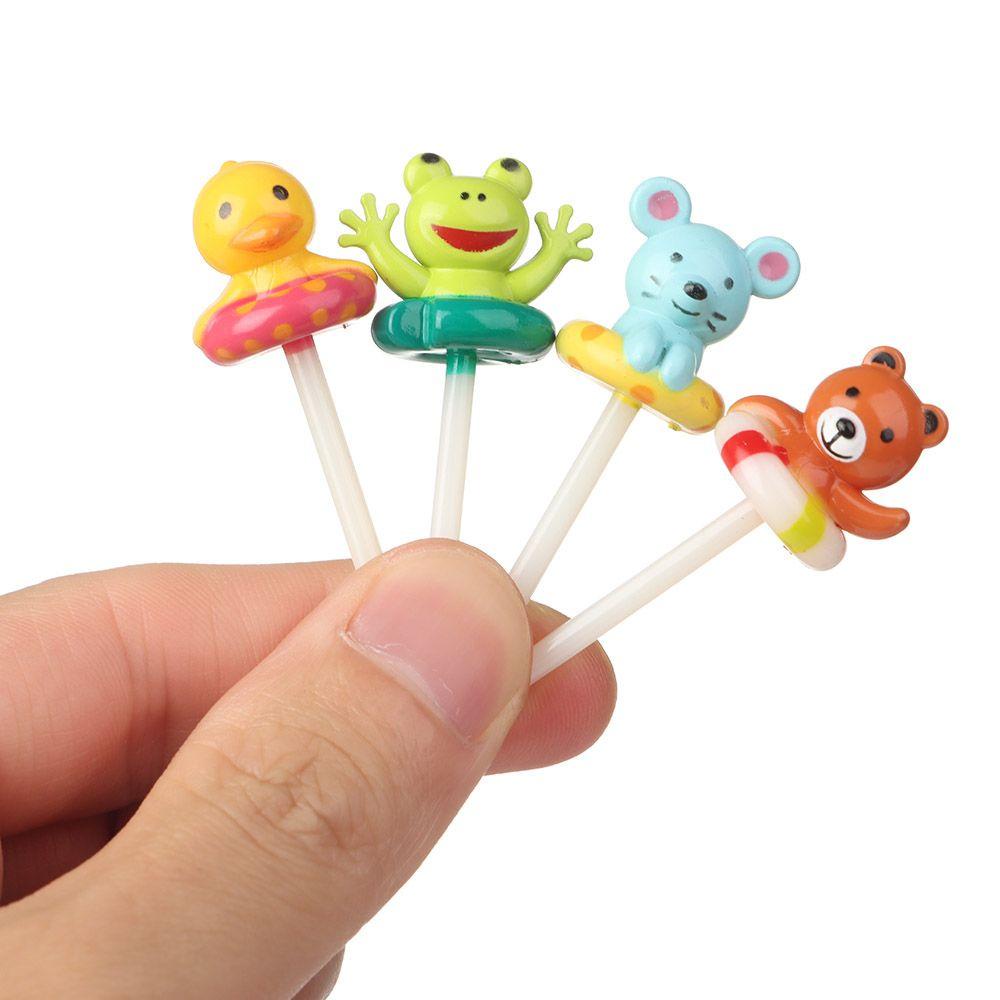 Bộ 8 Nĩa Ăn Trái Cây Tráng Miệng Bằng Nhựa Có Thể Tái Sử Dụng