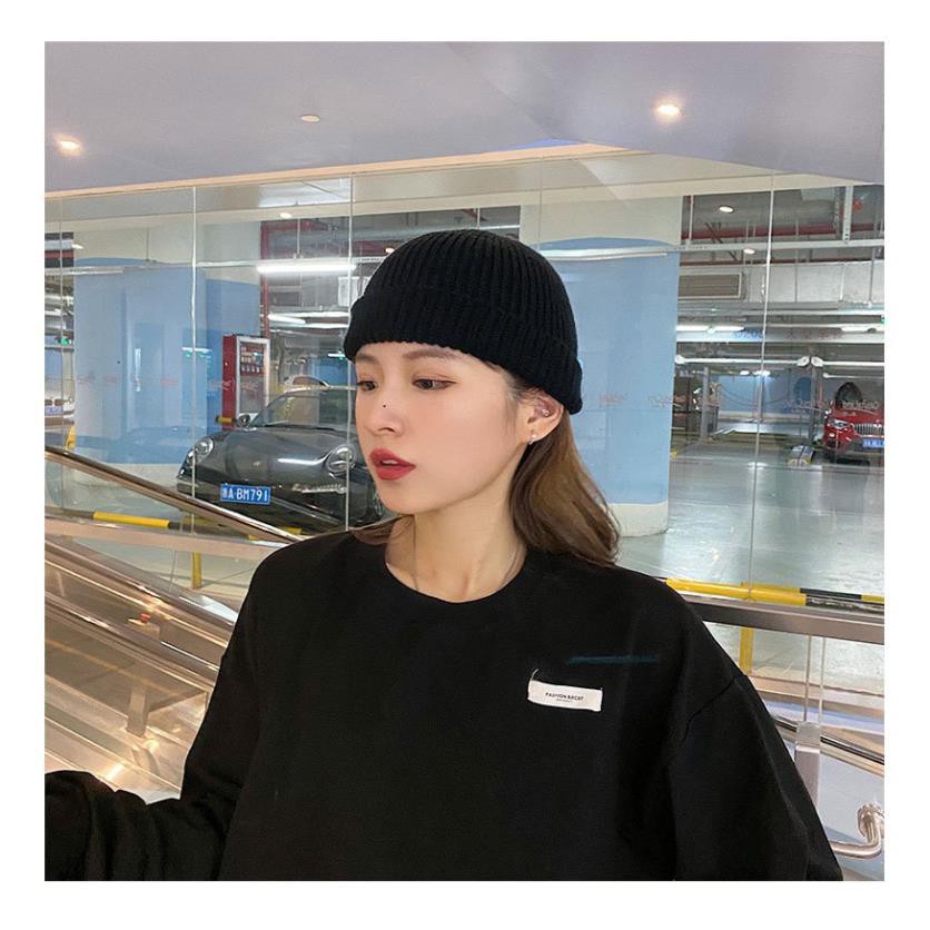 Mũ Len Beanie Trơn Giữ Ấm Retro Nam Nữ Unisex Hàn Quốc Nón Len Đan Hình Dưa hấu Thu Đông Checkin Đà Lạt