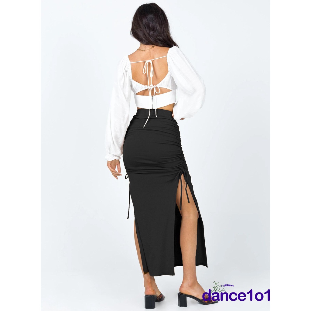 Chân Váy Lưng Cao Màu Sắc Thời Trang Mùa Hè Cho Nữ