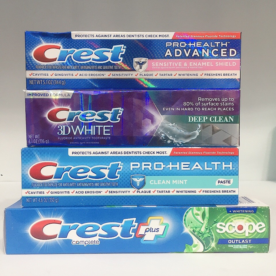 [Hàng USA] Kem đánh răng trắng sáng răng Crest 3D White Brilliance Toothpaste (116g)