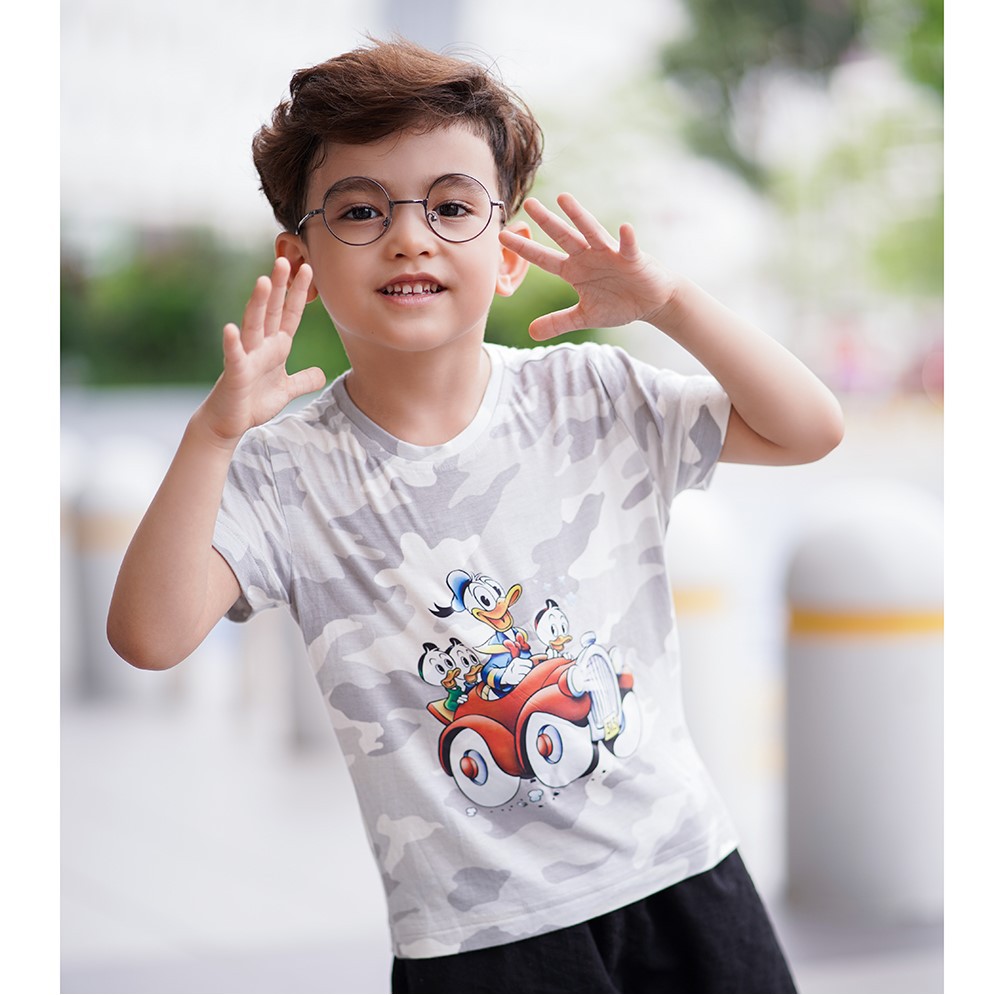 Áo Thun Bé Trai Cotton Lạnh,4 - 5 T/15 - 19 kg/Size 110, Chính Hãng Cao Cấp, Tiêu Chuẩn Xuất Khẩu Ege Fashion