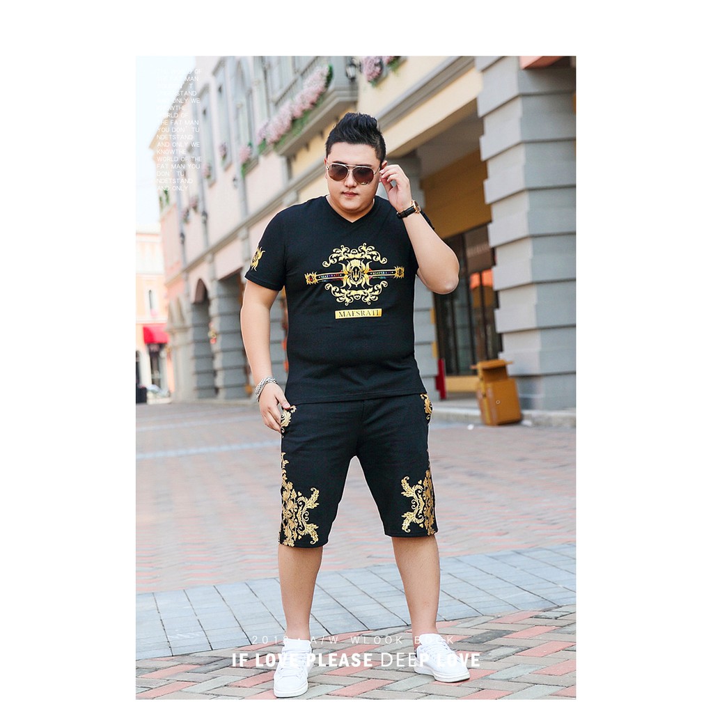 Bigsize 75-150kg, Bộ Thun Cộc Tay Cổ Tim Maesrati, Form Giấu Bụng