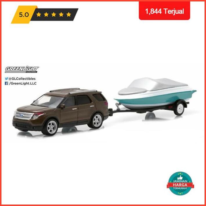 Mô Hình Xe Hơi Ford Explorer Và Tàu Thuyền 2013 Tỉ Lệ 1 / 64