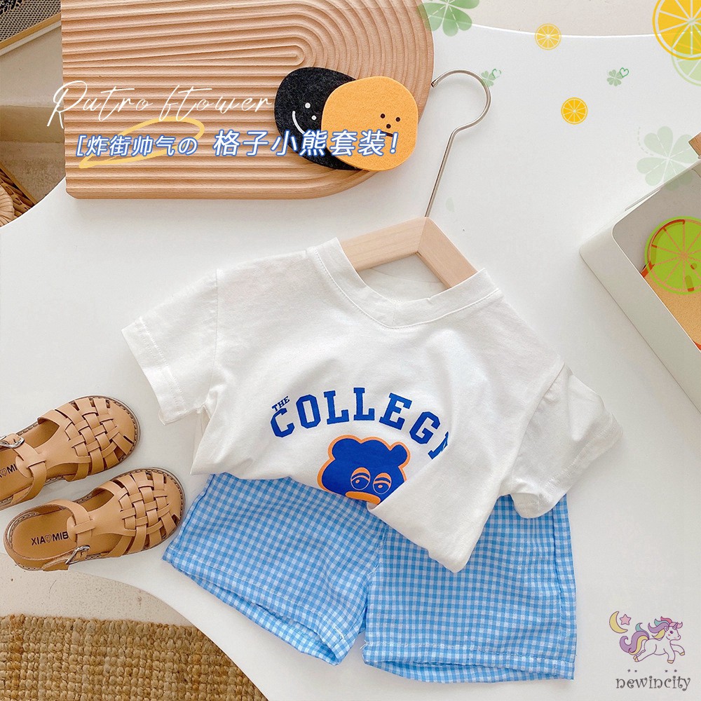 Set Áo Thun Tay Ngắn Và Quần Short Thời Trang Thoải Mái Cho Trẻ Em