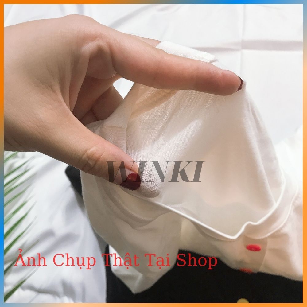 Áo Croptop Nữ Ulzzang trơn body, Croptop cuốn biên đính cúc màu