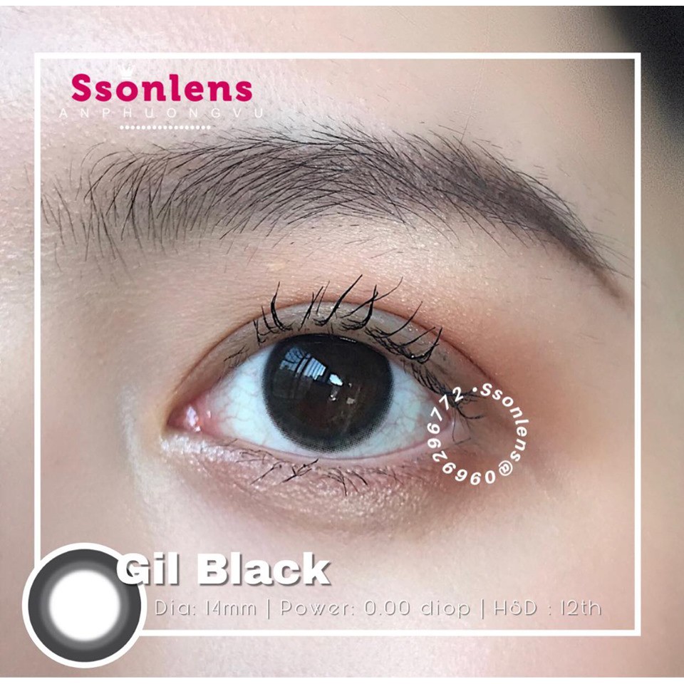 ( CÓ CẬN) Mẫu Gil Black Choco 14mm - Vassen Contact Lens Kính áp tròng