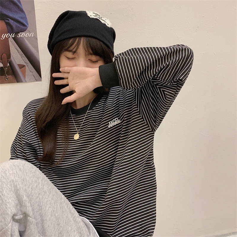 Áo thun SUXI dài tay thiết kế mới phong cách Hàn Quốc thời trang cho nữ