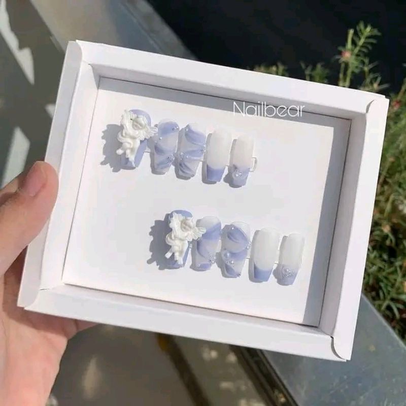 Móng giả_nail box móng thiết kế thiên thần dễ thương