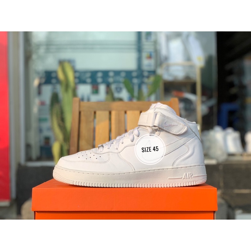 Giày thể thao chính hãng Nike Af1 full ưhite cổ cao 2hand