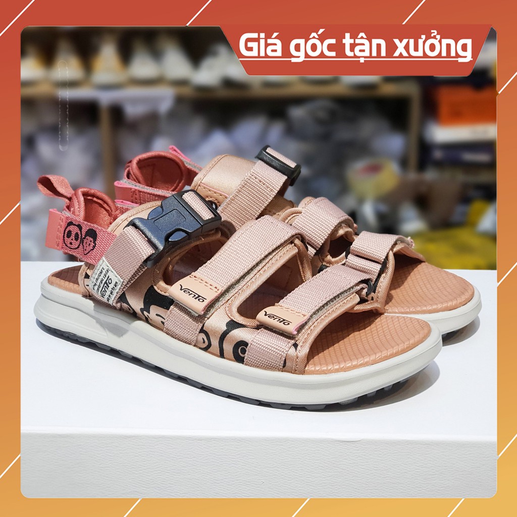 Sandal Vento nữ SD-NB80 BEIGE BROWN (Be Nâu) - sandal quai ngang đi học, đi chơi .,.,