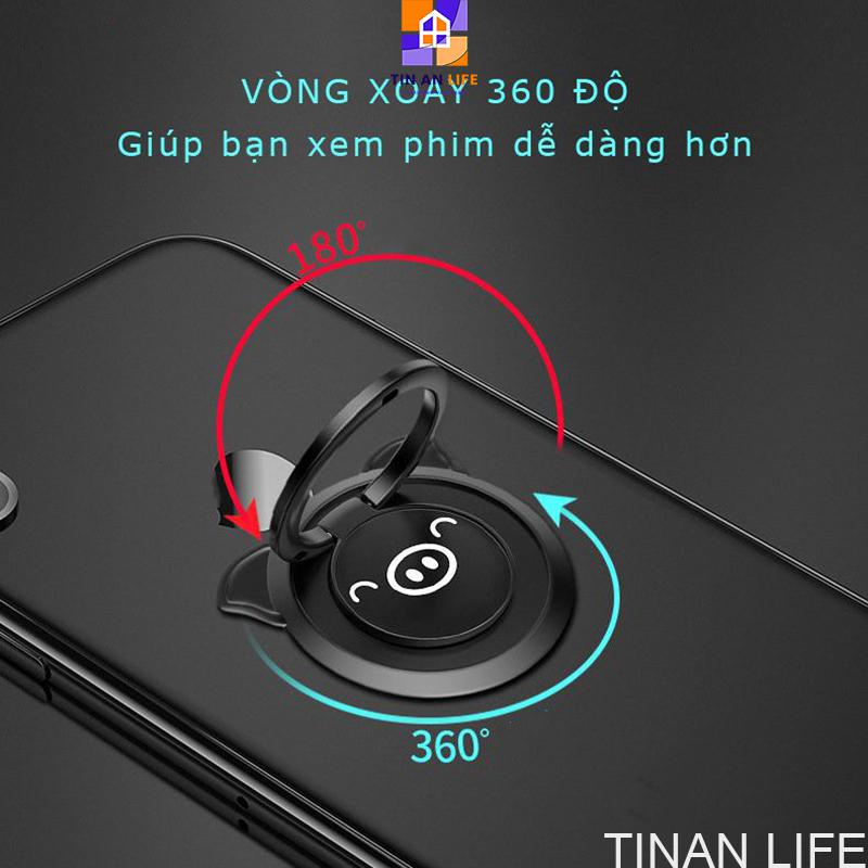 Giá Đỡ Điện Thoại Hình Heo Siêu Dễ Thương, Giá đỡ dạng nhẫn đa chức năng cho điện thoại di động