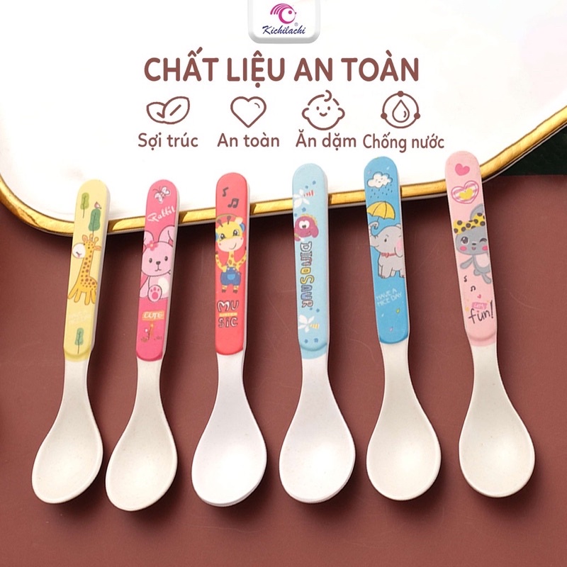 Thìa trúc Kichilachi cho bé tập ăn dặm