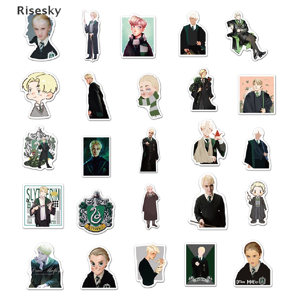 Bộ 50 miếng dán Draco Malfoy pvc vinyl trang trí đàn guitar / laptop / ván trượt