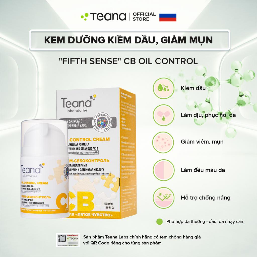 Kem dưỡng Teana "Fifth Sense" CB Oil Control Cream giúp kiềm dầu, kh.áng viêm, giảm mụn 50ml