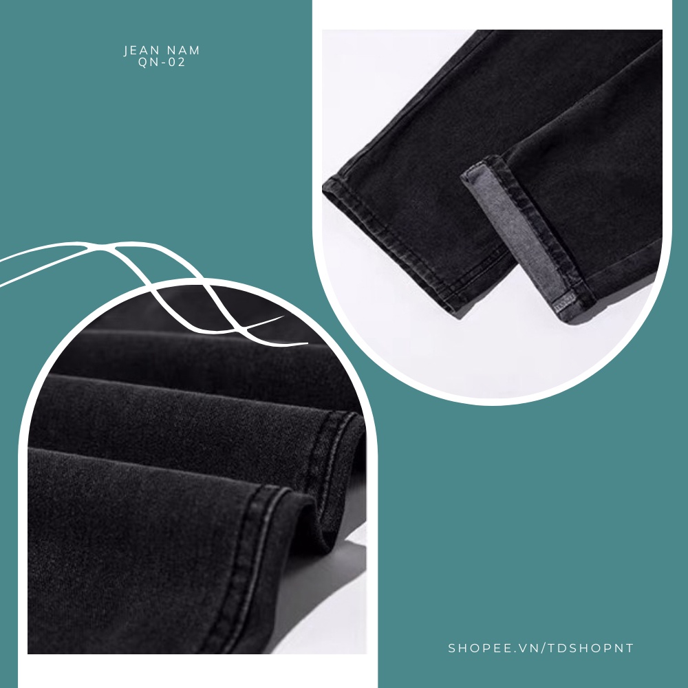 Quần Ống Rộng Quần Jeans Nam Rách Quần Ống Suông Baggy Đen | Tdshopnt - QN-02 | BigBuy360 - bigbuy360.vn