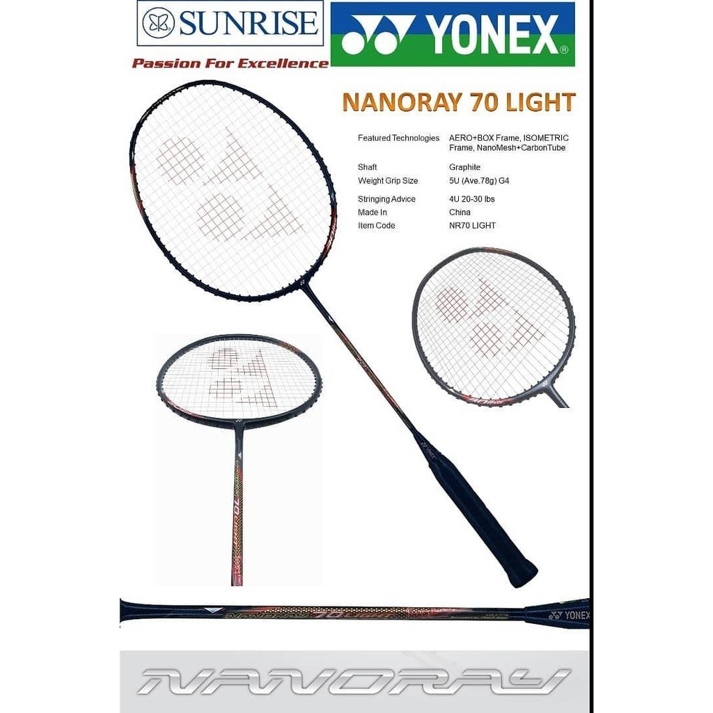 Vợt Cầu Lông Yonex Nanoray 70 Light - Chính Hãng nhiều màu