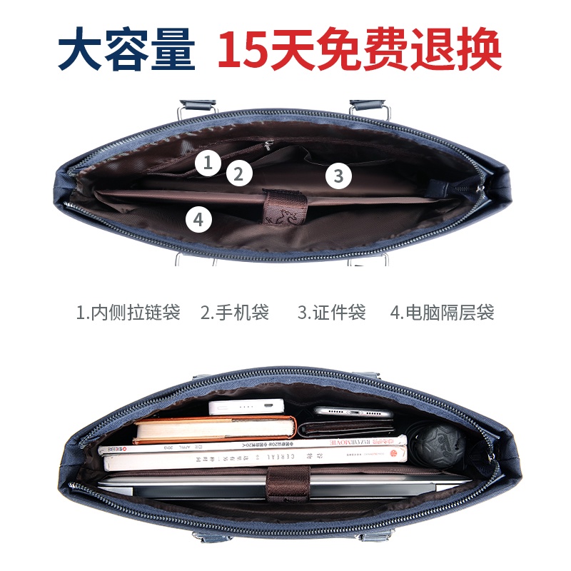 Túi xách tay bằng vải Canvas chống thấm nước phong cách doanh nhân 2021 | BigBuy360 - bigbuy360.vn