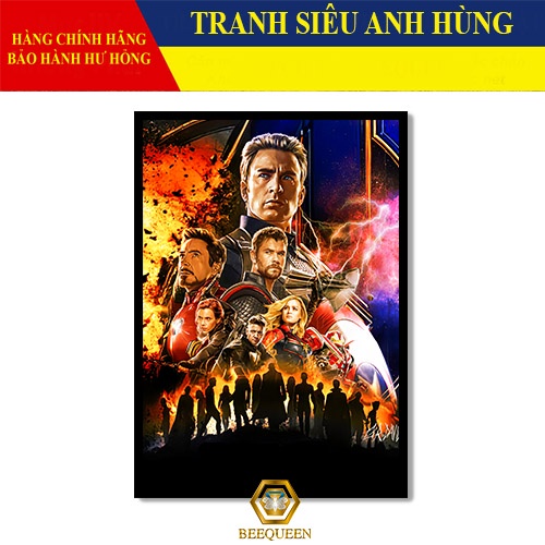 [MS1-25] Tranh - Poster Siêu Anh Hùng Có Khung Trang Trí