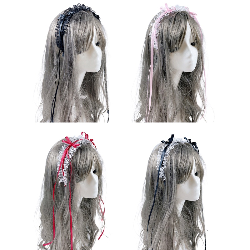 Băng Đô Ren Đính Núm Tua Xinh Xắn Cho Nữ