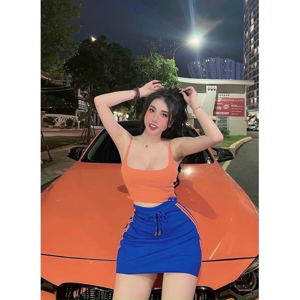 Đầm hai dây chân váy siêu hot 04