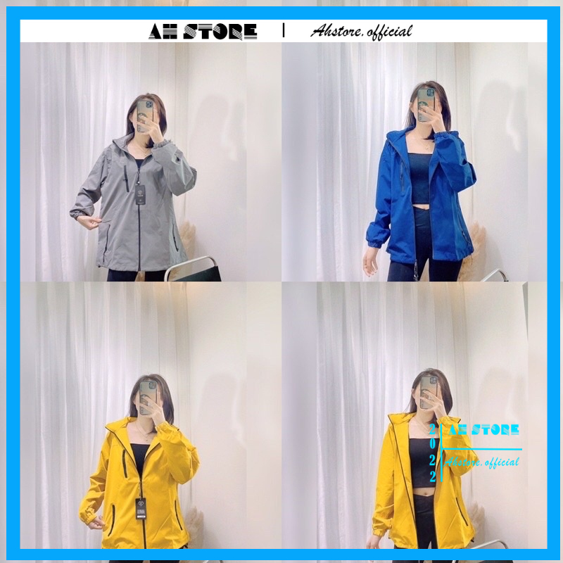 Áo khoác gió nam nữ 2 lớp chống nước chống gió cao cấp, áo gió nam nữ chất liệu gió tráng bạc ngăn tia UV - AHSTORE
