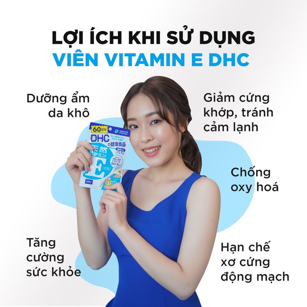 Combo Viên Uống DHC Ngăn Dụng Tóc, Ngừa lão hóa 30 Ngày ( Biotin 30v / Vitamin E 30v )