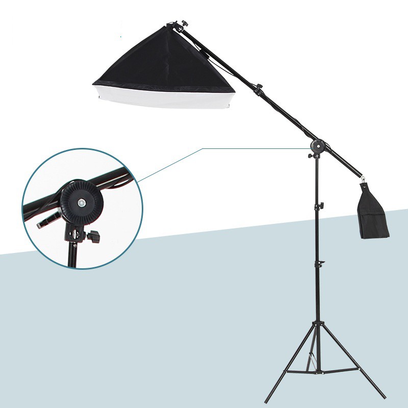 Tay boom treo đèn chụp ảnh sản phẩm dài 140 cm, treo soft box, hoặc điện thoại, máy ảnh để chụp từ trên xuống